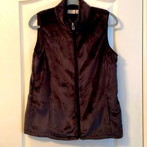 Kim Rogers Dark Coco Brown Vest. Size S/M NWOT